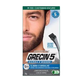 Grecin 5 Barba, Bigode e Costeletas Castanho Escuro 100