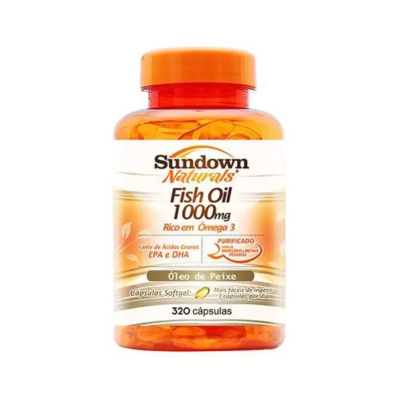 30768383992 Ômega 3 Fish Oil Óleo de Peixe Sundown 1000mg c/320 Cápsulas