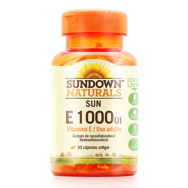 30768511296 Vitamina E Sundown 1000UI c/ 50 Cápsulas