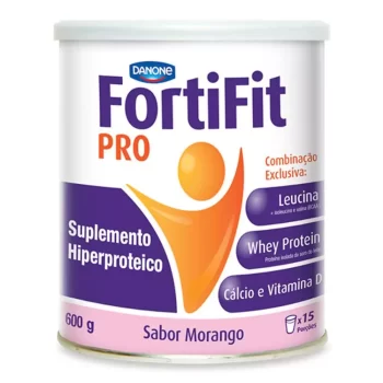Fortifit PRO Suplemento Adulto Sabor Morango Lata 600g