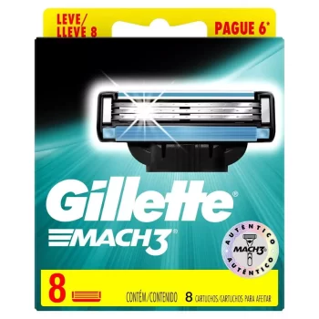 Carga Gillette Mach3 Regular 8 Unidades