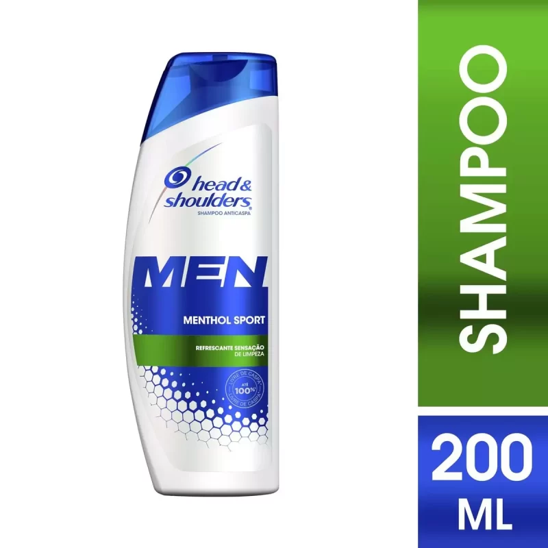 7501001133627 Shampoo Head e Shoulders Anticaspa Menthol Sport Men 200mL