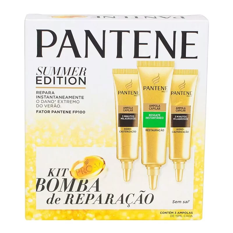 7506339357493 Pantene Kit Pro-V Bomba de Reparação 3 Ampolas de 15mL Cada