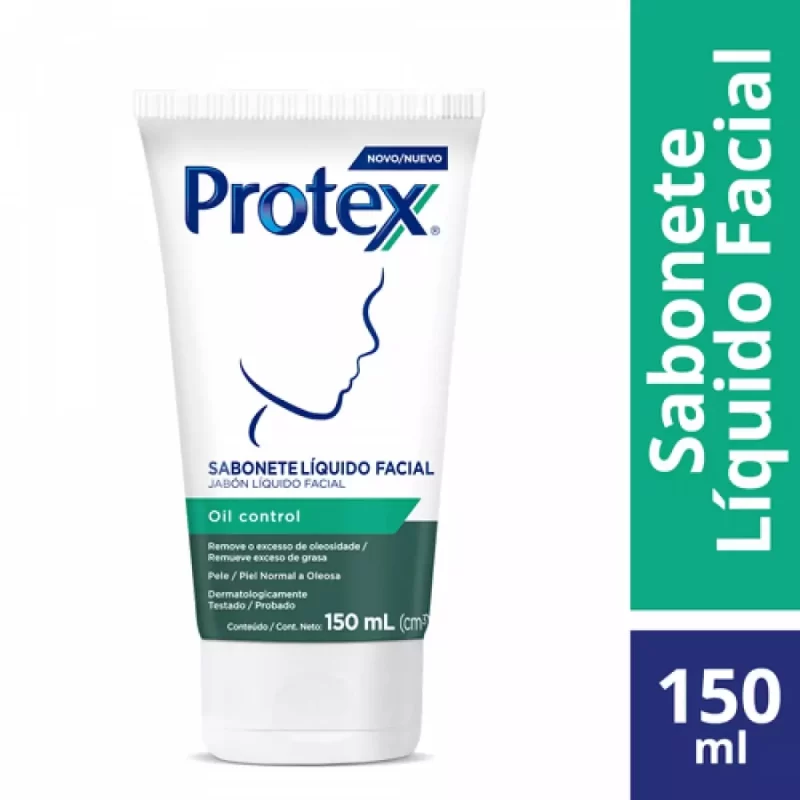 7509546076522 Protex Oil Control Sabonete Líquido de Limpeza Facial 150mL