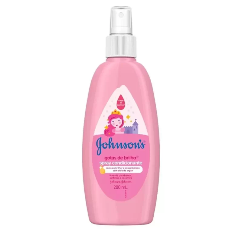7702031604150 Spray Finalizador de Cabelo Johnsons Baby Gotas de Brilho 200mL