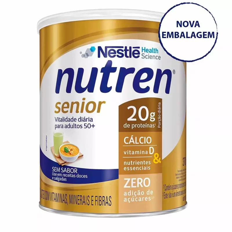 7891000096482 NUTREN SENIOR Sem Sabor Suplemento Alimentar Lata 370g