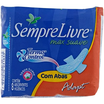 Absorvente Sempre Livre Adapt Plus Suave c/ Abas 8