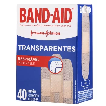 Curativo Band-Aid Transparente c/ 40 Unidades