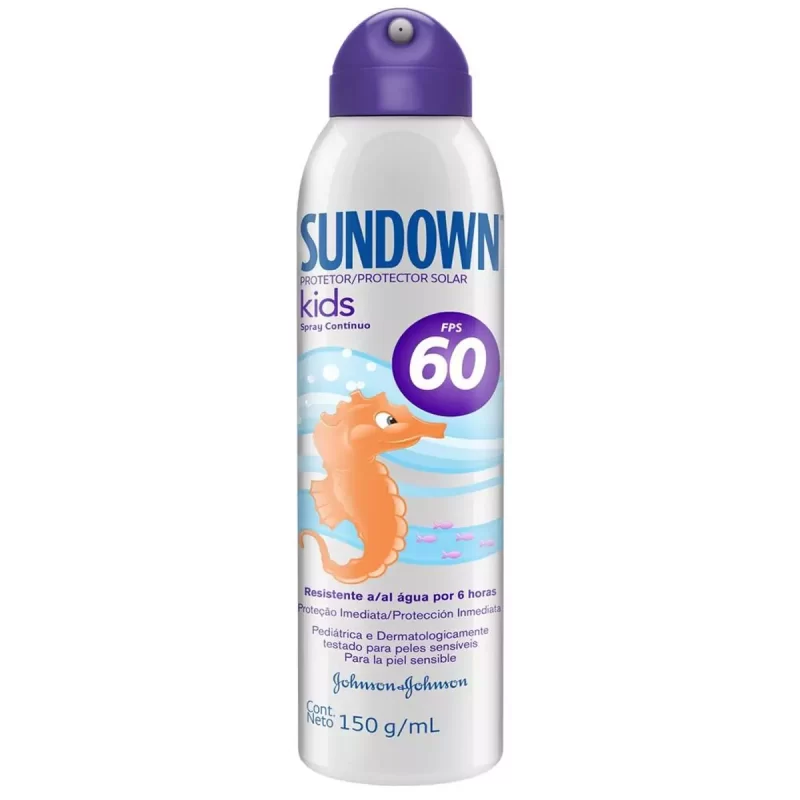 7891010566807 Protetor Solar SUNDOWN Kids Spray FPS 60 120mL