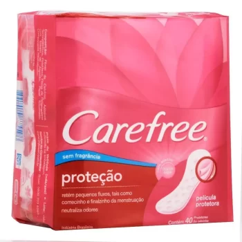 Protetor Diário Carefree Proteção Sem Perfume c/ 40 Unidades