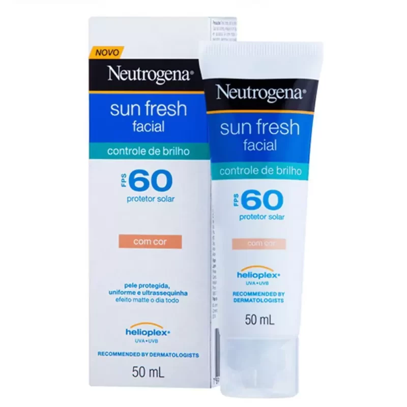 7891010942120 Protetor Solar Neutrogena Sun Fresh Control Brilho Cor FPS60