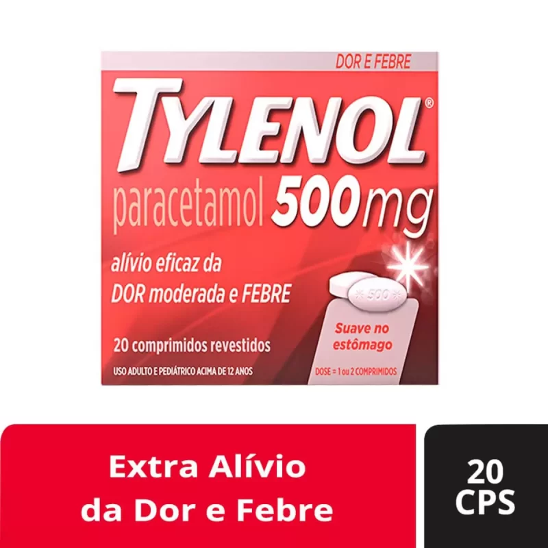 7891010986155 Tylenol 500mg c/ 20 Comprimidos