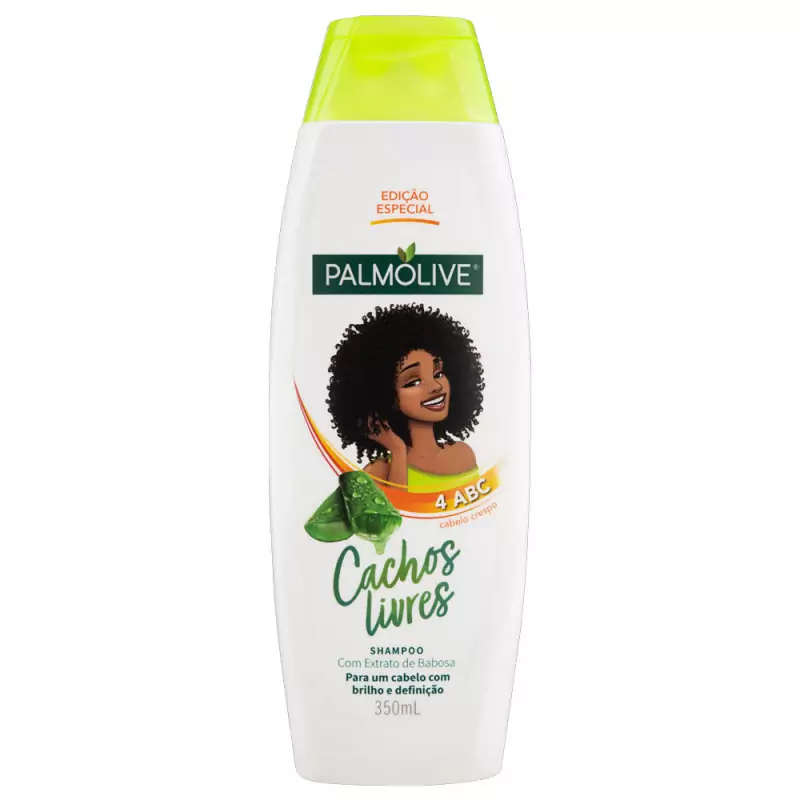 7891024161814 Shampoo Palmolive Cachos Livres Extrato de Babosa 350mL