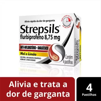 Strepsils Sabor Mel e Limão c/ 4 Pastilhas