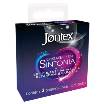 Preservativo Jontex Orgasmo em Sintonia c/ 2 Camisinhas