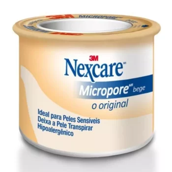 Fita Micropore Bege Peles Sensíveis Nexcare 3M 25mmx4,5m