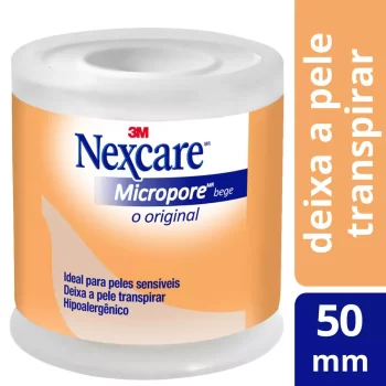 Fita Micropore Bege Peles Sensíveis Nexcare 3M 50mmx4,5m