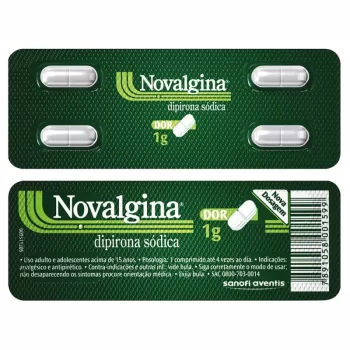 NOVALGINA 1G C 4 COMPRIMIDOS NO PIX
