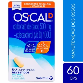 Os-cal D 500mg/400UI c/ 60 Comprimidos