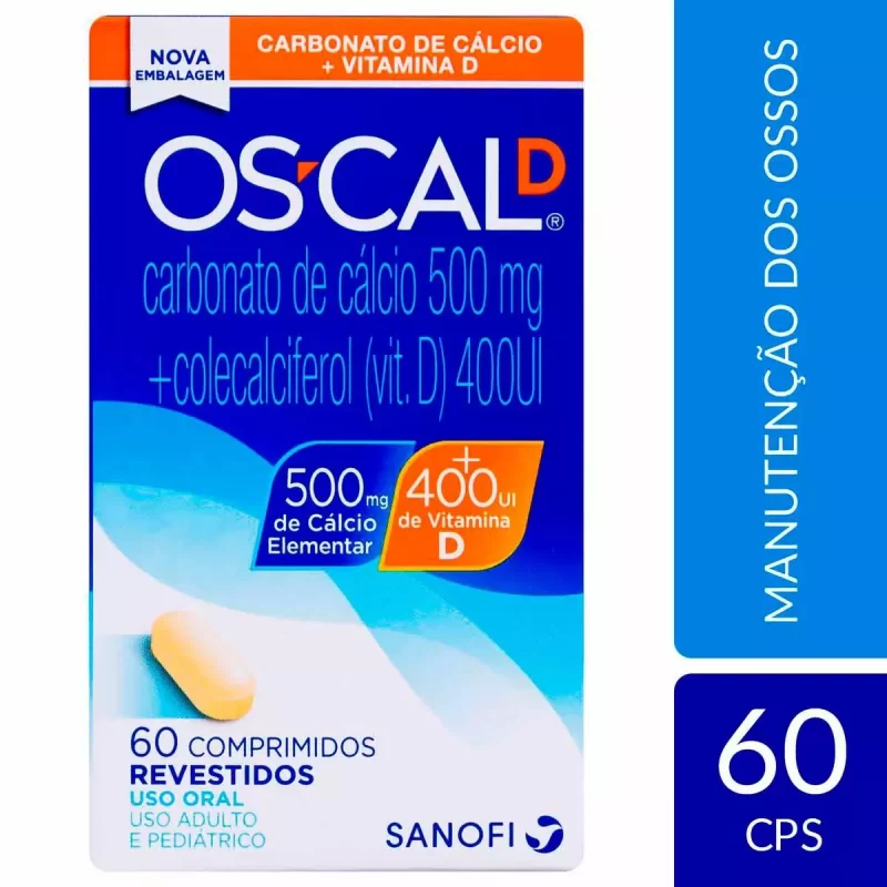 7891058011550 Os-cal D 500mg/400UI c/ 60 Comprimidos