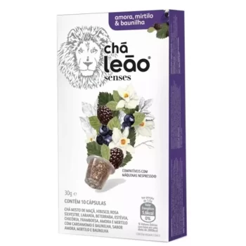 Chá Leão Senses Amora, Mirtilo e Baunilha c/10 Cápsulas