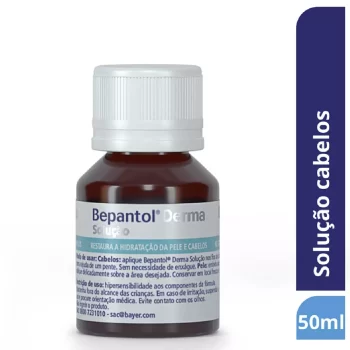 Bepantol Derma Solução Para Cabelos e Pele Hidratados 50mL