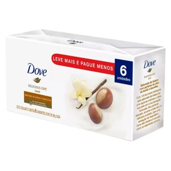 Sabonete Dove Delicious Care Karité e Baunilha 6x90g
