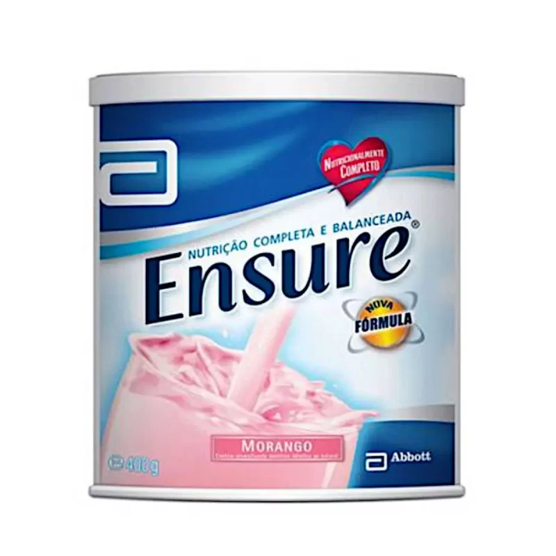 7891158000119 Ensure Pó Suplemento Adulto Sabor Morango Lata 400g