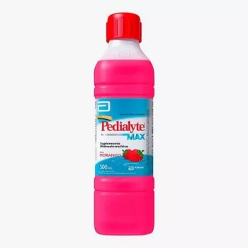 Pedialyte MAX Suplemento Hidroeletrolítico Morango 500mL
