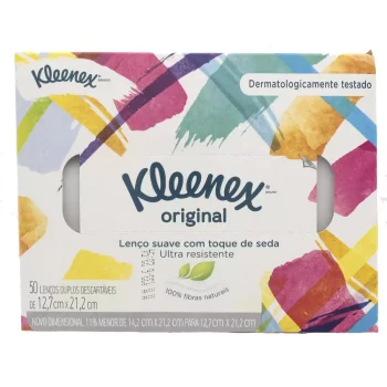 Lenços de Papel Kleenex Classic Misto Sem Perfume 50 Lenços
