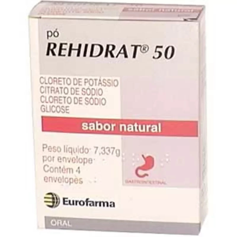 Rehidrat 50 Sabor Natural c/ 4 Envelopes