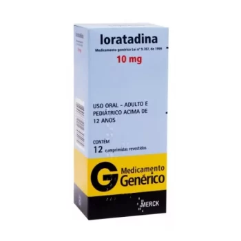 Loratadina 10mg c/ 12 Comprimidos Genérico Merck