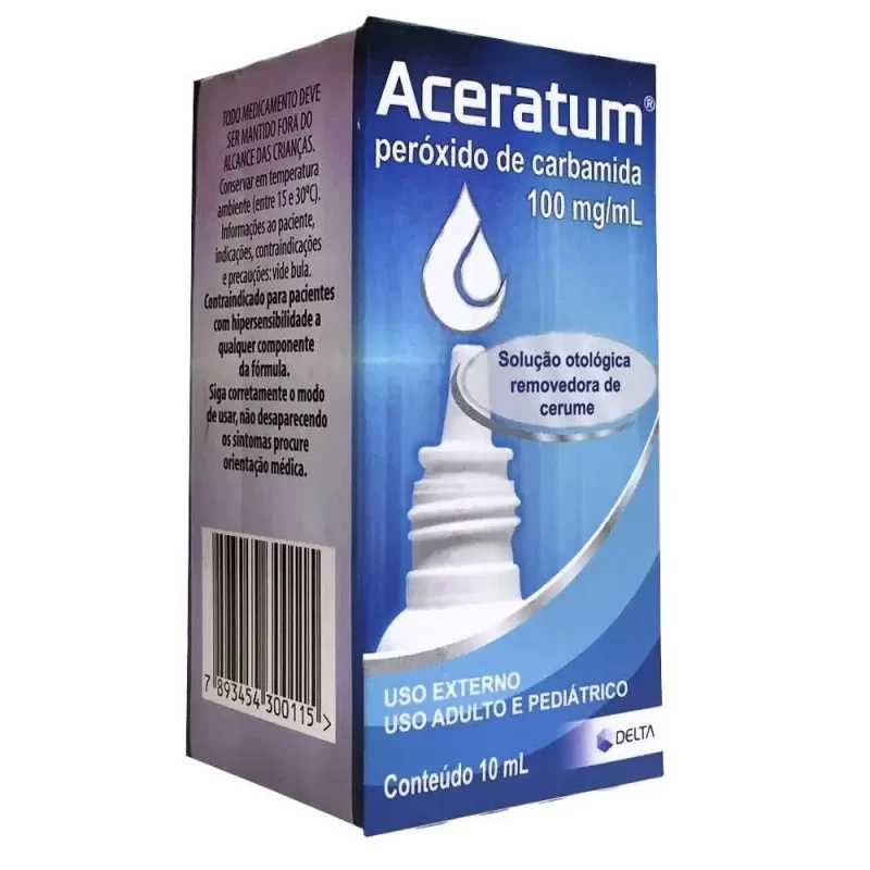 7893454300115 Aceratum Solução Otológica Remove Cerume 10mL