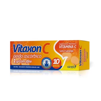 Vitaxon C Efervescente Laranja 1g c/10 Comprimidos