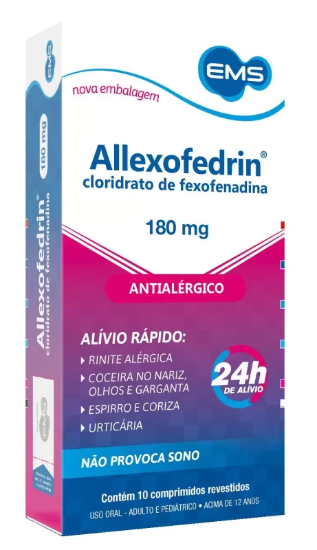 7896004705385 Allexofedrin 180mg c/ 10 Comprimidos