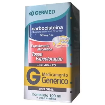 Carbocisteína Xarope Expectorante Adulto Sabor Framboesa 50mg/mL 100mL Genérico Germed