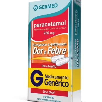 Paracetamol 750mg c/ 20 Comprimidos Genérico Germed