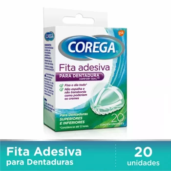 Corega Fita Adesiva Fixadora Para Dentaduras Sup e Inf c/20