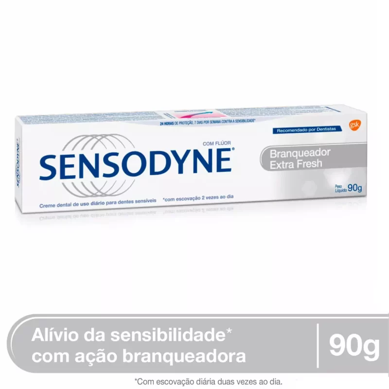 7896015520045 Sensodyne Branqueador Extra Fresh Creme Dental 90g
