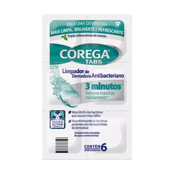 Corega Tabs Limpador de Dentaduras c/ 6 Comprimidos