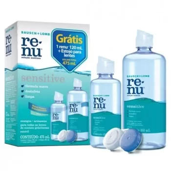 Renu Sensitive Solução Multiuso Lentes 355mL +120mL +Estojo