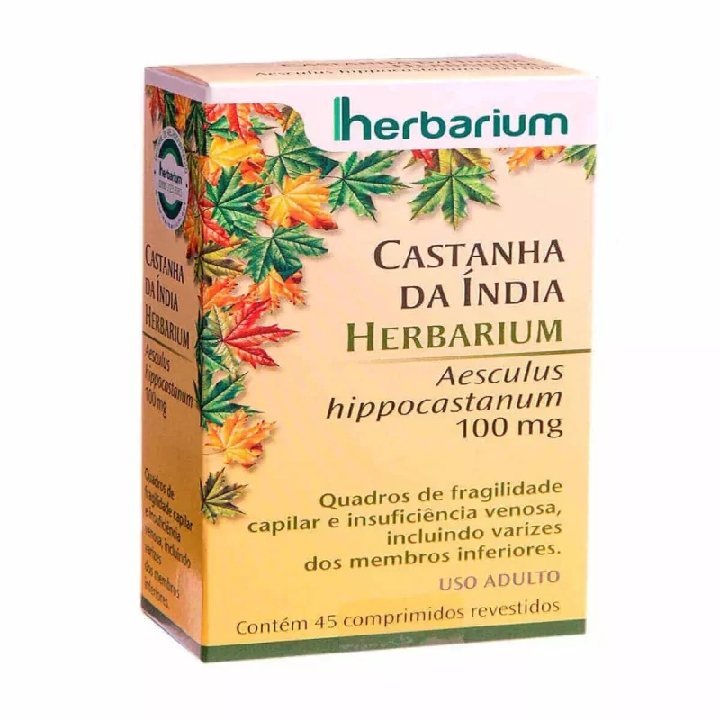 7896083400119 Castanha da Índia Herbarium 100mg c/ 45 Comprimidos