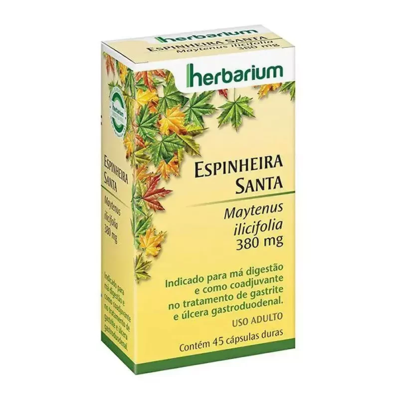 Espinheira Santa Herbarium 380mg c/ 45 Cápsulas
