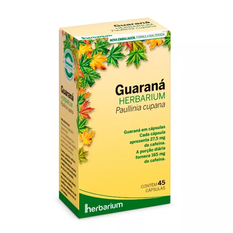 7896083400218 Guaraná Herbarium 550mg c/ 45 Cápsulas