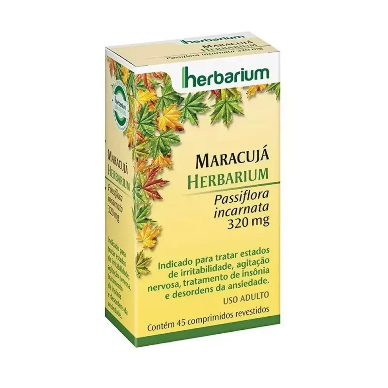 7896083400256 Maracujá Herbarium 320mg c/ 45 Comprimidos