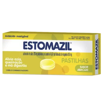 Estomazil Pastilhas Mastigáveis Sabor Abacaxi c/ 20