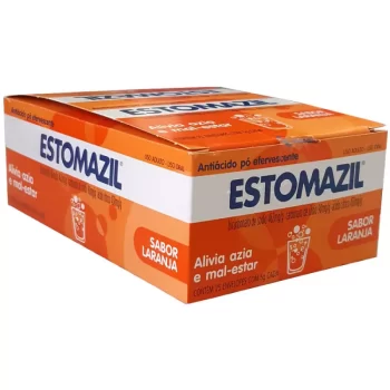 Estomazil Antiácido Efervescente Sachês Caixa 25x5g Laranja