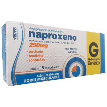 Naproxeno 250mg c/ 15 Comprimidos Genérico Teuto