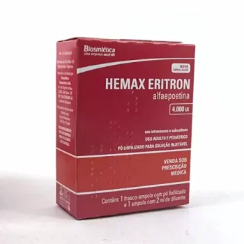 Hemax Eritron Solução Injetável Intravenosa e Subcutânea 4.000UI c/ 1 Ampola +Diluente de 2mL