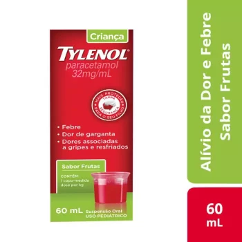 Tylenol Criança Suspensão Oral Sabor Frutas 32mg/mL 60mL